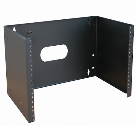 Quest Mfg Non-Hinged Wall Mount Bracket, 7U, 19", Black WB19-0712N